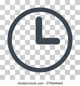 Clock icon. Vector illustration style is flat iconic symbol, smooth blue color, transparent background. Designed for web and software interfaces.