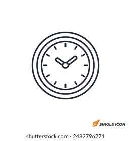 Clock icon vector illustration. Clock symbol isolated on white background.