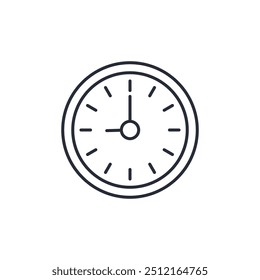 Ilustración vectorial del icono del reloj. símbolo del reloj aislado en el fondo blanco