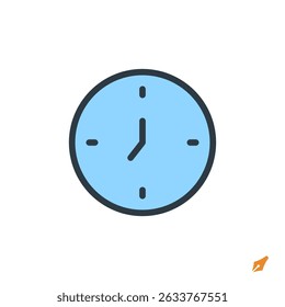 clock icon vector illustration. clock symbol isolated on white background