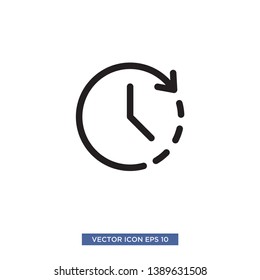 clock icon vector illustration template