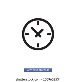 clock icon vector illustration template