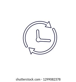 Clock icon, Vector illustration Time icon