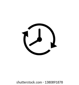 Clock icon, Vector illustration Time icon