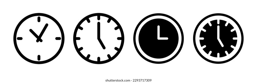 Clock icon vector illustration. Time sign and symbol. watch icon