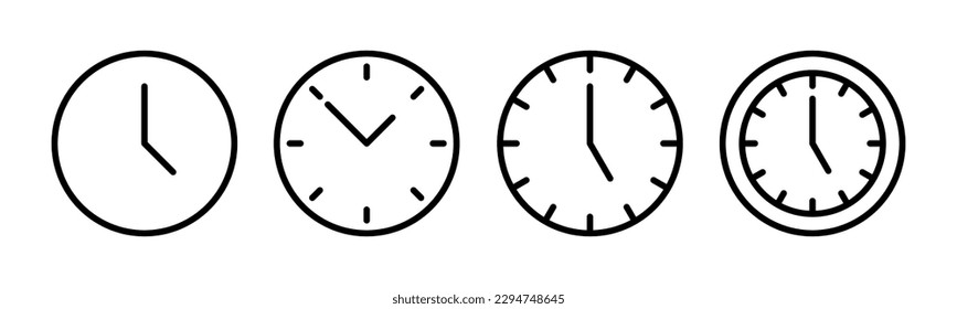 Clock icon vector illustration. Time sign and symbol. watch icon