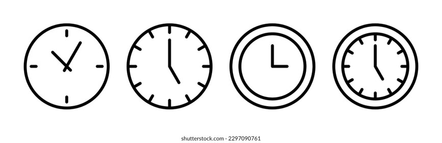 Clock icon vector illustration. Time sign and symbol. watch icon