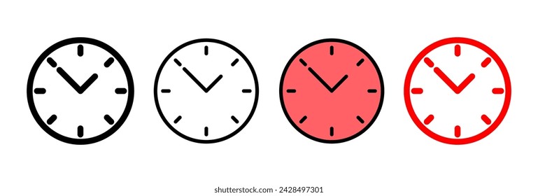 Clock icon vector illustration. Time sign and symbol. watch icon