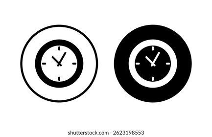 Uhrensymbol, Vektorgrafik. Zeitzeichen und Symbol. Uhrensymbol