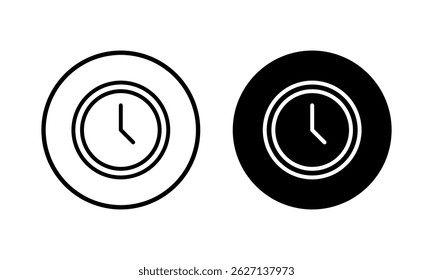 Ilustração do vetor do ícone de relógio. Símbolo e sinal de tempo. ícone de relógio