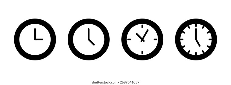 Clock icon vector illustration. Time sign and symbol. watch icon