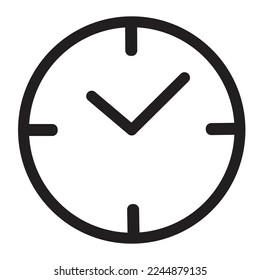 Clock icon Vector illustration. Clock icon in trendy flat style isolated on background for your web site design, logo.