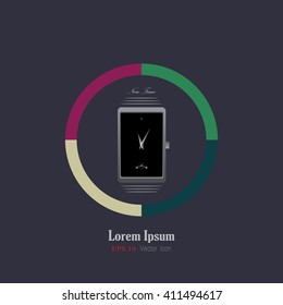 clock icon vector illustration watch picture eps symbol badge image