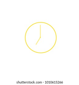 Clock icon vector isolated on white background. Trendy clock icon in flat style. Template for app, ui and logo. Icon clock for your web site. Modern clock icon, EPS 10