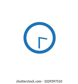 Clock icon vector isolated on white background. Trendy clock icon in flat style. Template for app, ui and logo, vector illustration eps 10