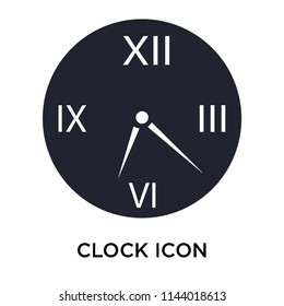 Clock icon vector isolated on white background for your web and mobile app design, Clock logo concept