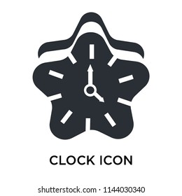 Clock icon vector isolated on white background for your web and mobile app design, Clock logo concept