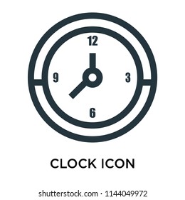 Clock icon vector isolated on white background for your web and mobile app design, Clock logo concept