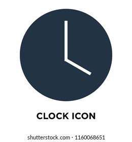 Clock icon vector isolated on white background, Clock transparent sign