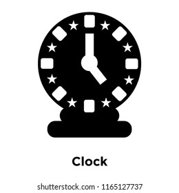 Clock icon vector isolated on white background, Clock transparent sign , black time symbols