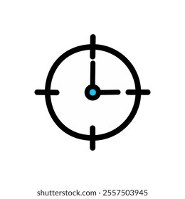 Clock icon vector isolated on white background for your web and mobile app design, Time watch logo.