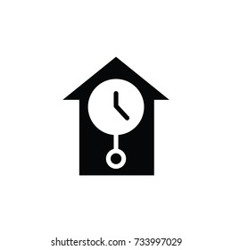 Clock icon vector logo design illustration