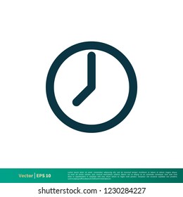 Clock Icon Vector Logo Template Illustration Design. Vector EPS 10.