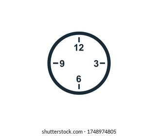 Clock Icon Vector Logo Template Illustration Design