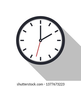 Clock icon vector. Office clock icon. Time icon. Vector illustration, eps10.