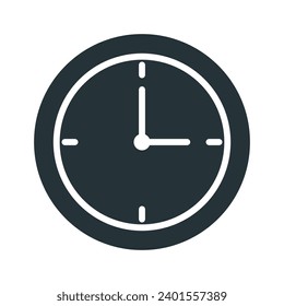 Clock icon vector on trendy design
