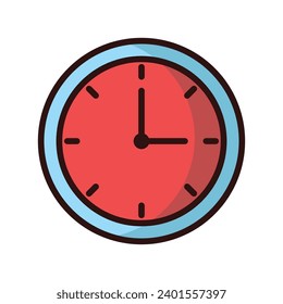 Clock icon vector on trendy design