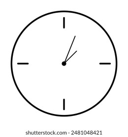 clock icon vector on white background