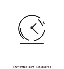 Clock icon vector outline style