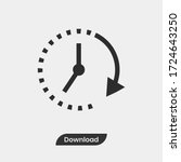 Clock icon vector . Passage of time