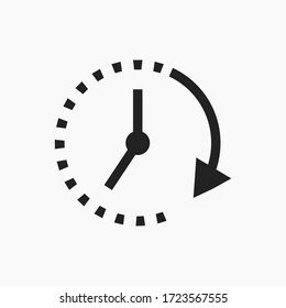 Clock icon vector . Passage of time