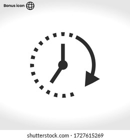 Clock Icon Vector . Passage Of Time