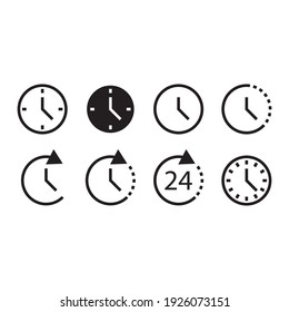 Clock icon vector . Passage of time