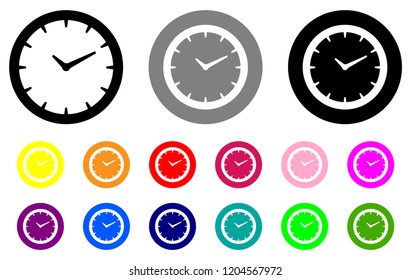 Clock Icon Vector Set