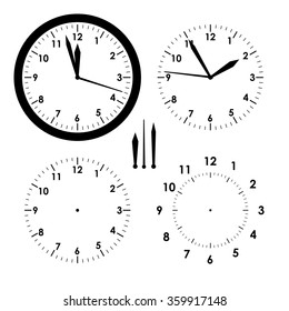 Clock Icon , Vector, Set