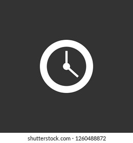 clock icon vector. clock sign on black background. clock icon for web and app