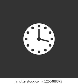clock icon vector. clock sign on black background. clock icon for web and app