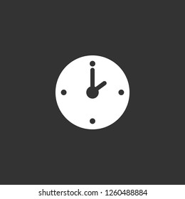 clock icon vector. clock sign on black background. clock icon for web and app