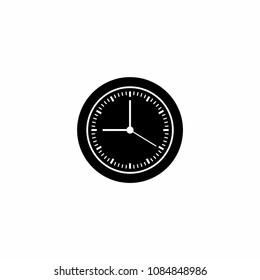 Clock icon vector sign style