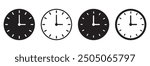 Clock icon vector sign symbol