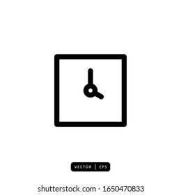 Clock Icon Vector - Sign or Symbol