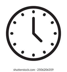 Clock icon vector sign symbol