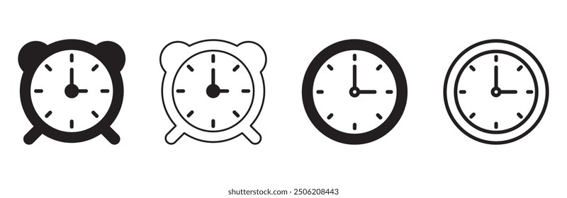 Clock icon vector sign symbol