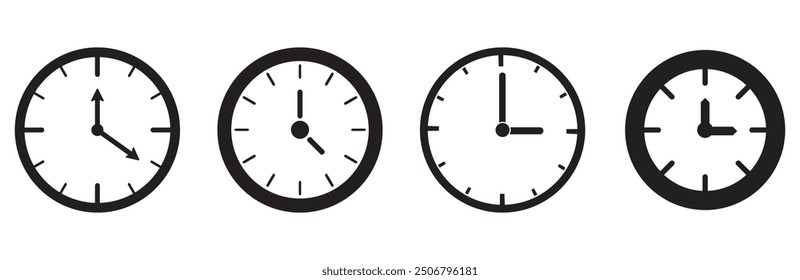 Clock icon vector sign symbol