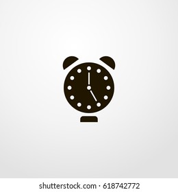 clock icon. vector sign symbol on white background
