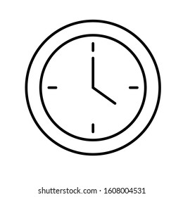 Clock icon vector . simple icon